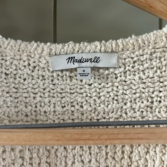 Madewell Cozy Cream Textured Women's Sweater - Picture 3 of 6